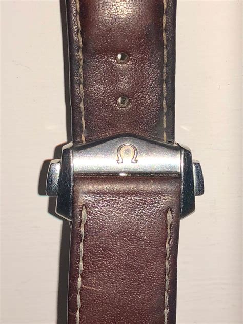 omega leather watch|omega leather watch strap 21mm.